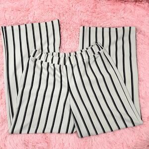 Cato white and black striped dress‎ pants for women size medium